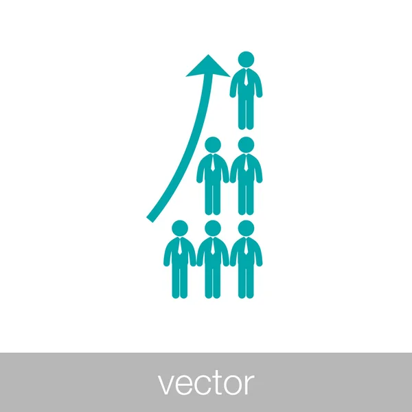 A team works together to deliver growth results - Business Growt — Stock vektor