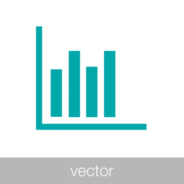 Ícone de gráfico de negócios - ícone de gráfico de barras de crescimento — Vetor de Stock