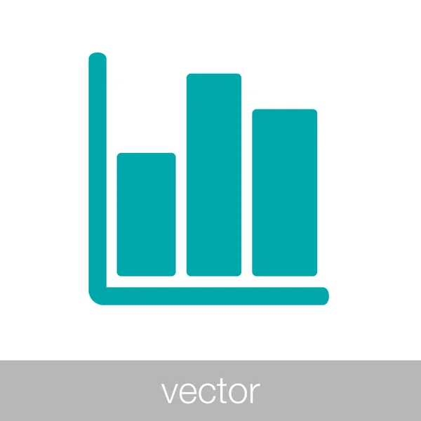 Wirtschaftsdiagramm-Symbol - Wachstumsbalken-Diagramm-Symbol — Stockvektor