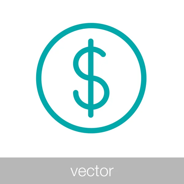 Money Icon - Pictograma financiară — Vector de stoc