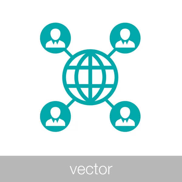 Netzwerk-Symbol - Netzwerk-Symbol für Unternehmen - Netzwerk-Symbol für Unternehmen — Stockvektor