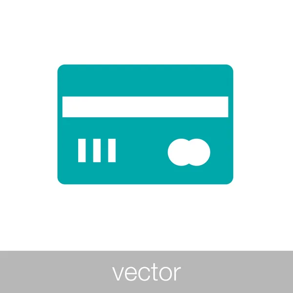 Значок кредитной карты - значок пластиковых денег - финансовый символ — стоковый вектор