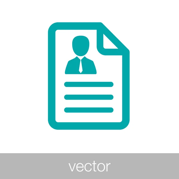 Icono de concepto de CV minimalista . — Vector de stock