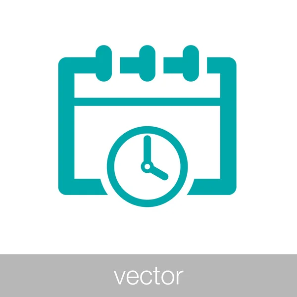 Icono de calendario - Icono de horario — Vector de stock