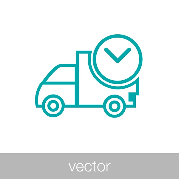 Icône logistique et de livraison - concept flat style design illustrat — Image vectorielle