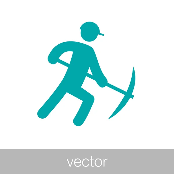 Simplified worker icon — Stock Vector