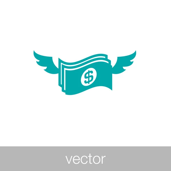 Icono de dinero - Icono financiero — Vector de stock