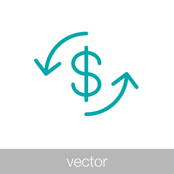 Денежная икона - финансовая икона — стоковый вектор