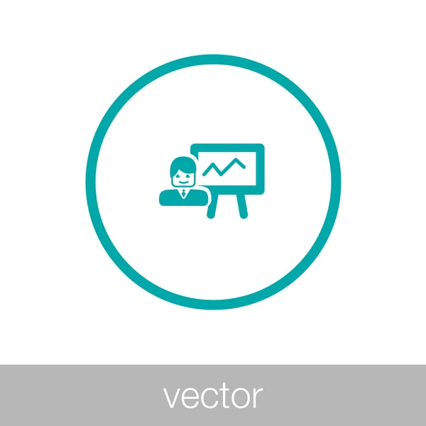 Obchodní projekt prezentace ikona. — Stockový vektor