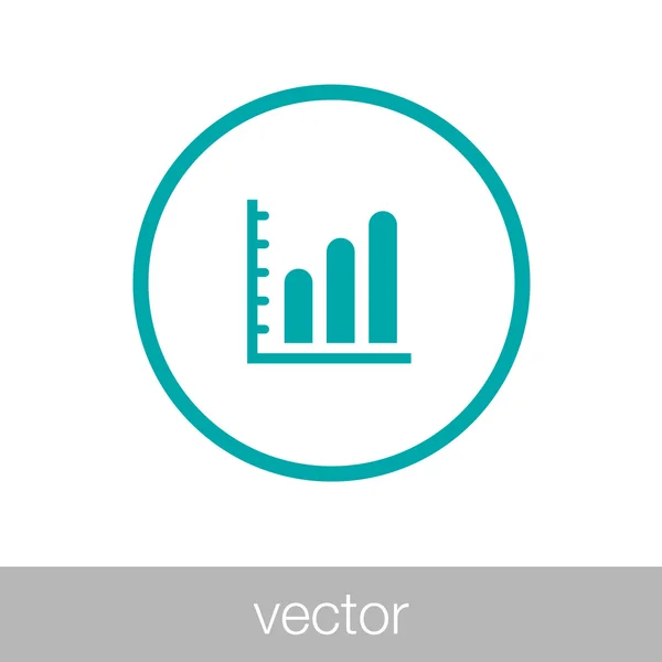 Ícone de gráfico de negócios - ícone de gráfico de barras de crescimento — Vetor de Stock