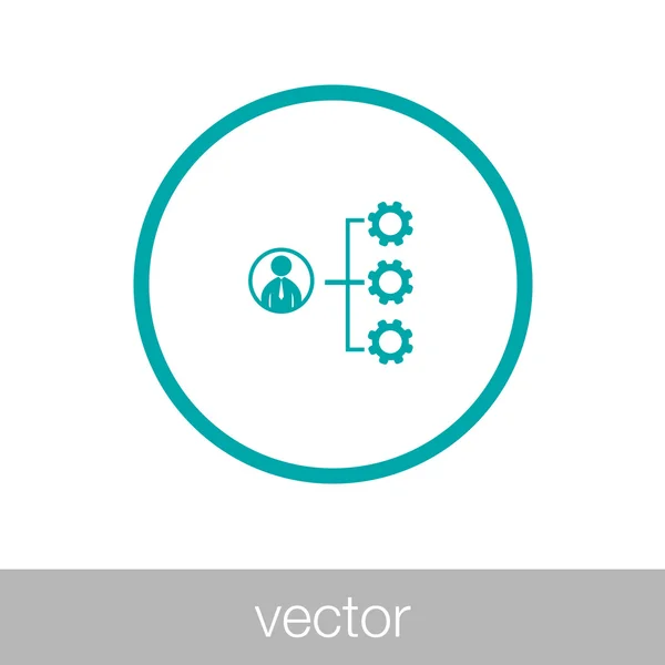 Tareas de producción Icono — Vector de stock