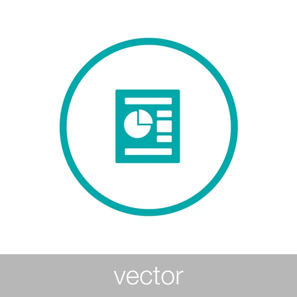 Icono del informe de análisis de datos — Vector de stock