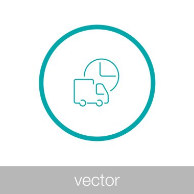 Lojistik ve teslimat simgesi - kavram düz stil tasarım illustrat