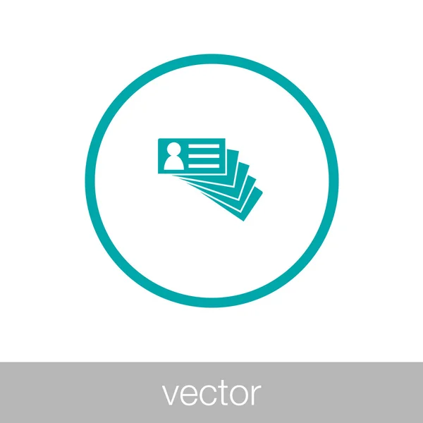 Visitkort-ikonen — Stock vektor