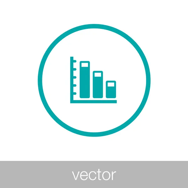 Ábra ikon - csökken a diagram a csökkenő — Stock Vector