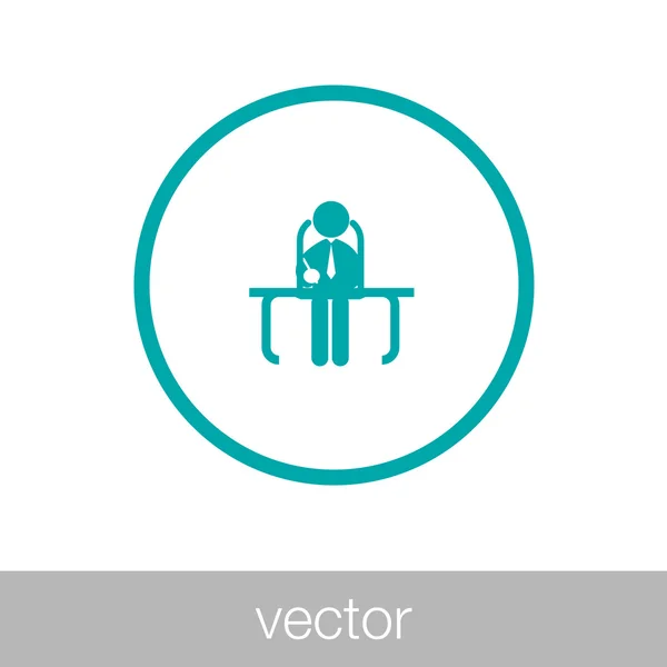 Hombre de negocios haciendo icono de dinero - Concepto icono de diseño de estilo plano — Vector de stock