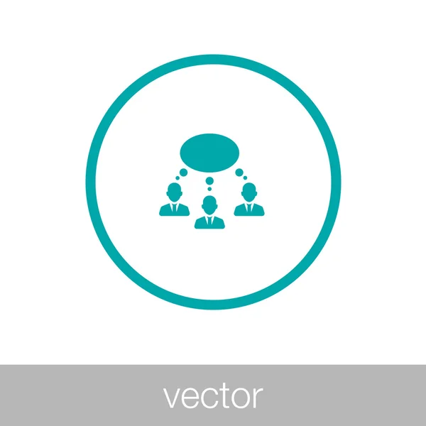 Affärsmän diskuterar ikon - affärsmän dialogrutan speech - affä — Stock vektor