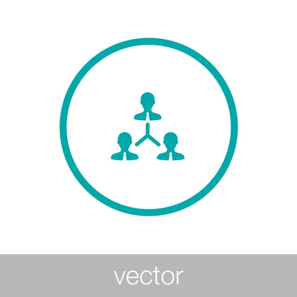 Ícone de rede - ícone de rede empresarial - ícone de rede empresarial — Vetor de Stock