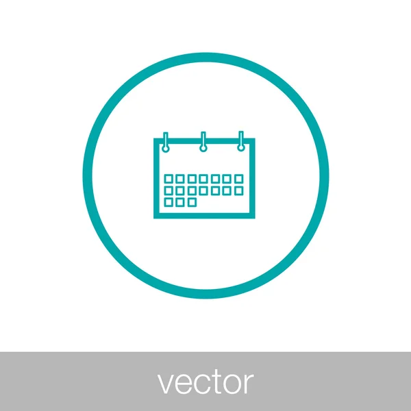 Ícone de calendário - Ícone de cronograma — Vetor de Stock