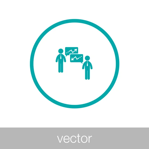 Üzletemberek ikon - üzletemberek párbeszédpanel beszéd - busine megvitatása — Stock Vector
