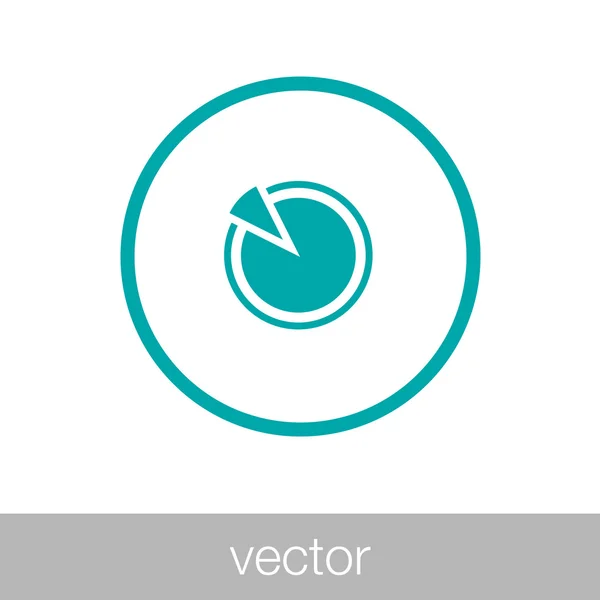 Icône web diagramme circulaire - icône web graphique à secteurs - Données d'entreprise a — Image vectorielle
