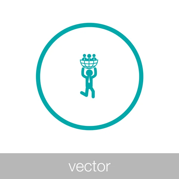 Üzleti világ exponsion stratégiai koncepció ikon — Stock Vector