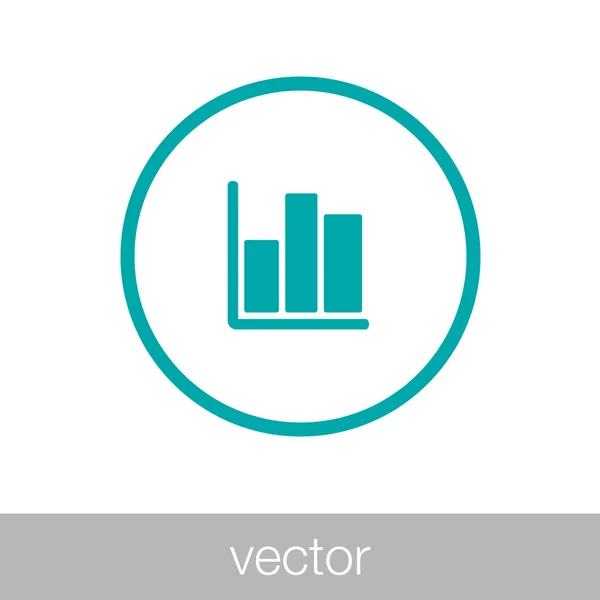 Icône de graphique d'affaires - icône de graphique à barres de croissance — Image vectorielle