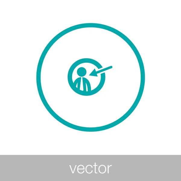 Icono de misión de negocio — Vector de stock