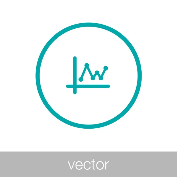 Markiertes Liniendiagramm-Symbol - Diagramm-Symbol - Infografik-Diagramm-Symbol - — Stockvektor