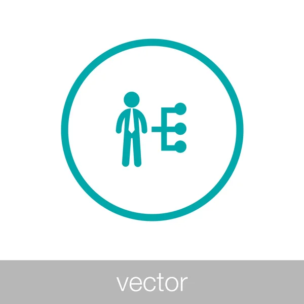 Recursos Concepto de Gestión Icono. Stock illustration flat desig — Vector de stock