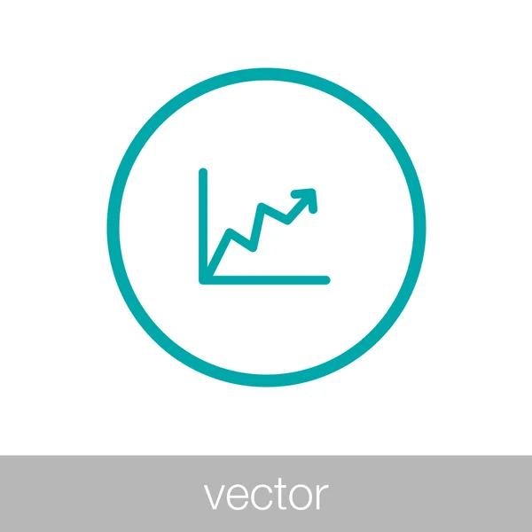 Ícone gráfico crescente. Infográfico. Ícone gráfico. Gráfico crescente simbo —  Vetores de Stock