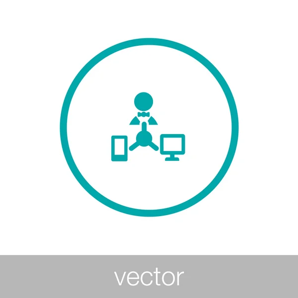 Symbol des Systemadministrators - Symbol des Computertechnikers — Stockvektor