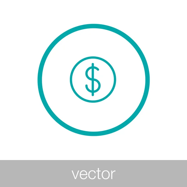 Icono de dinero - Icono financiero — Vector de stock