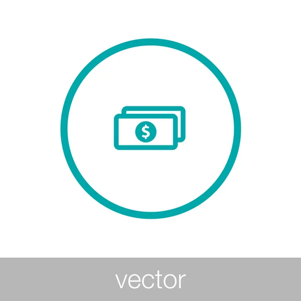 Icono de dinero - Icono financiero — Vector de stock