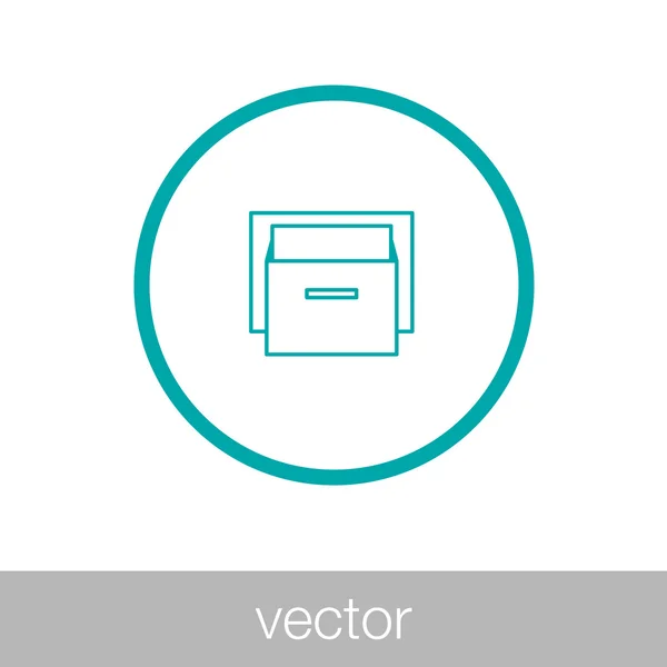 Archive icon. Archival cardboard box icon. — Stock Vector