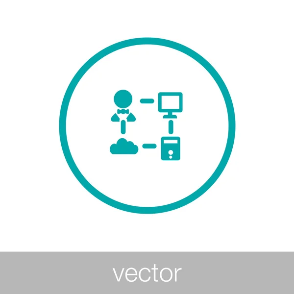 Symbol des Systemadministrators - Symbol des Computertechnikers — Stockvektor