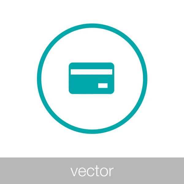 Значок кредитной карты - значок пластиковых денег - финансовый символ — стоковый вектор