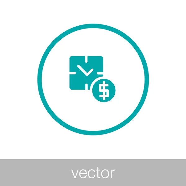 Icono de dinero - Icono financiero — Vector de stock