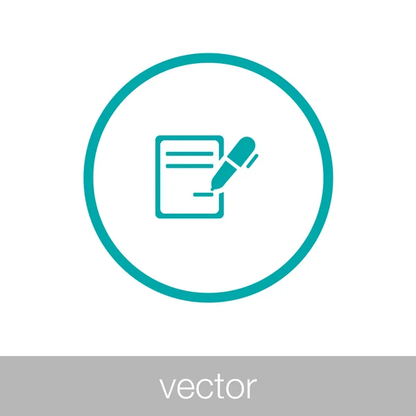 Documenten - Business Contract illustratie pictogram concept in flat — Stockvector