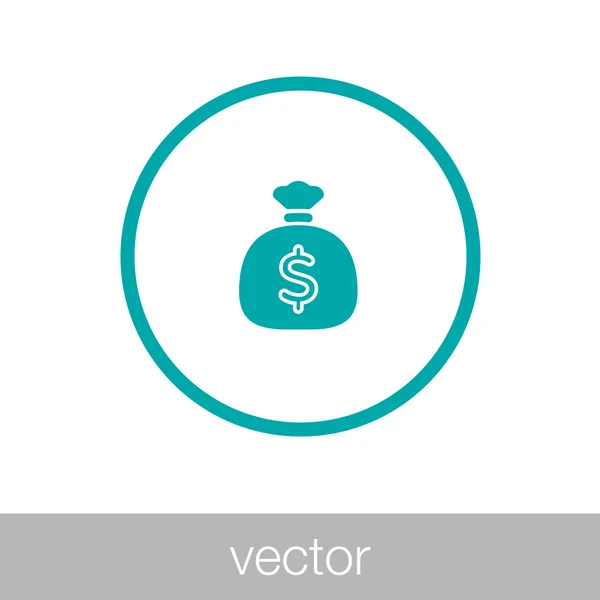 Icono de dinero - Icono financiero — Vector de stock