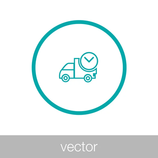 Icono logístico y de entrega - concepto de diseño de estilo plano illustrat — Vector de stock