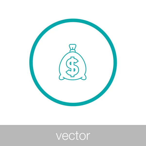 Icono de dinero - Icono financiero — Vector de stock