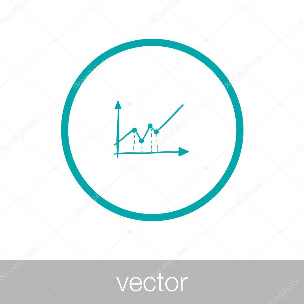 Marked Line Chart Icon - Chart Icon - Info Graphic Chart Icon