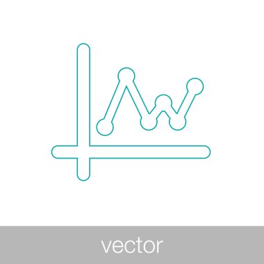 İşaretli çizgi grafik simge - grafik simgesini - bilgi grafik grafik simgesi -