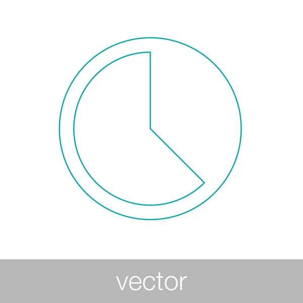 Icono web diagrama circular - icono web gráfico circular — Vector de stock