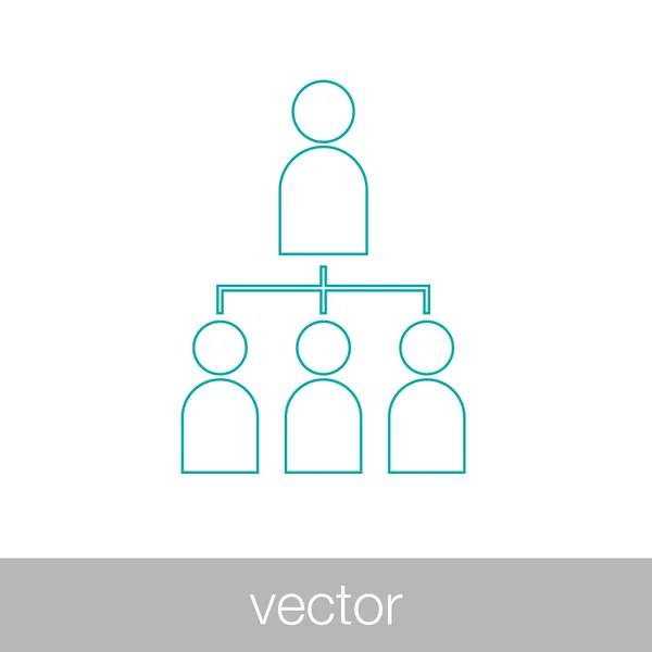 Икона абстрактной бизнес-сети - Управление человеческими ресурсами абстрактного бизнеса — стоковый вектор