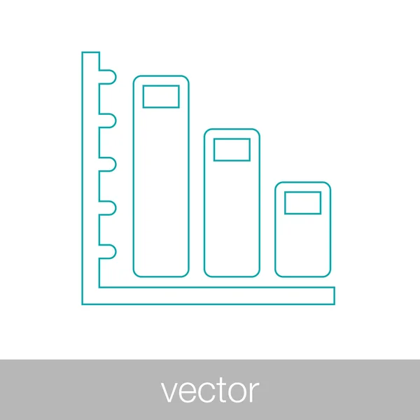 Icône de graphique en déclin icône de graphique en déclin — Image vectorielle