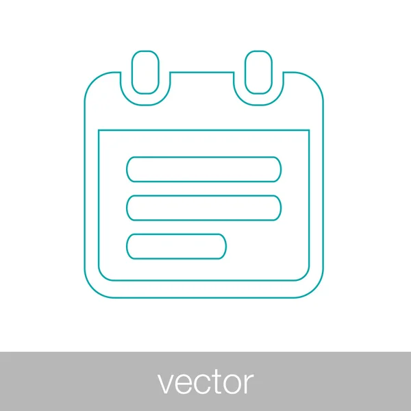 Icône bloc-notes — Image vectorielle