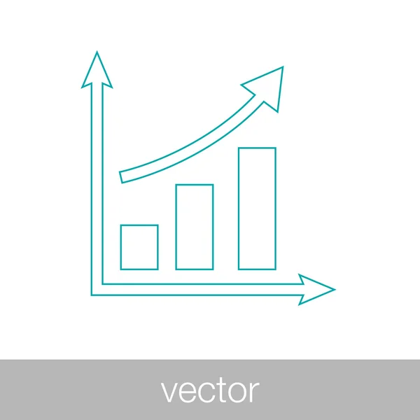 Ícone gráfico crescente. Infográfico. Ícone gráfico. Gráfico crescente simbo —  Vetores de Stock