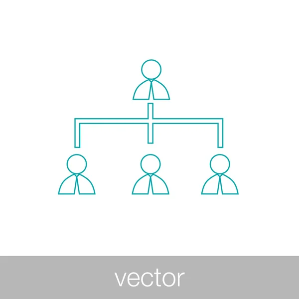 Ícone de rede de negócios abstrato - Gerenciamento abstrato de recursos humanos — Vetor de Stock